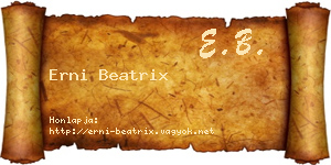 Erni Beatrix névjegykártya
